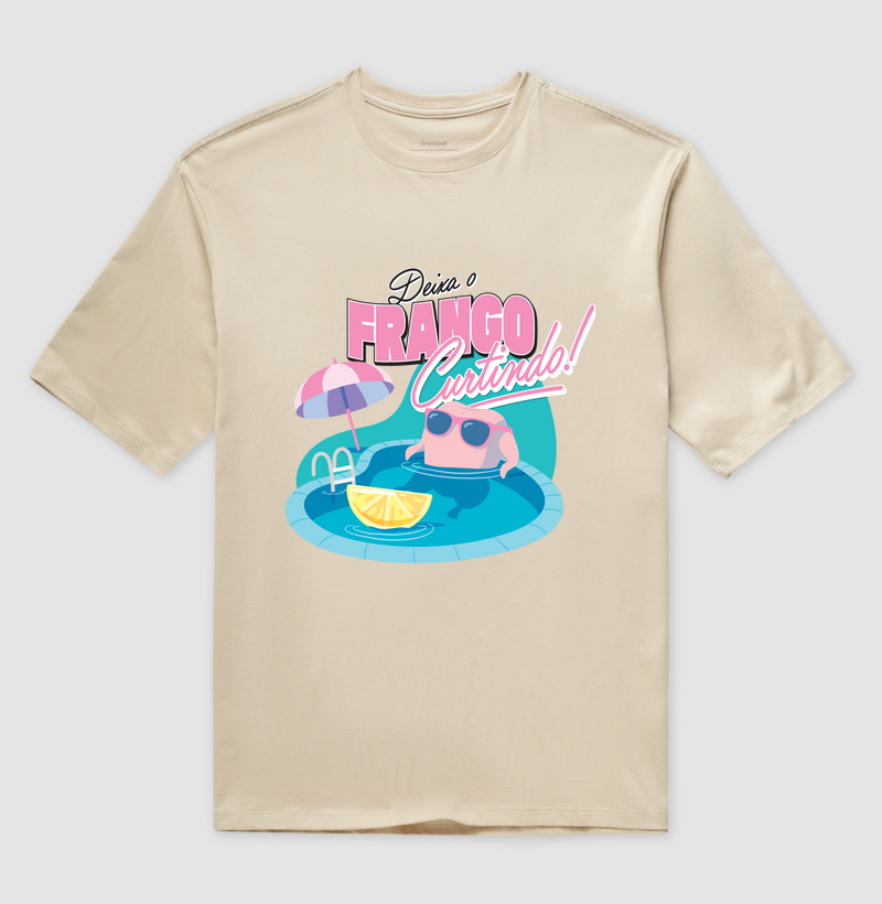 Camiseta Oversized Frango Curtindo