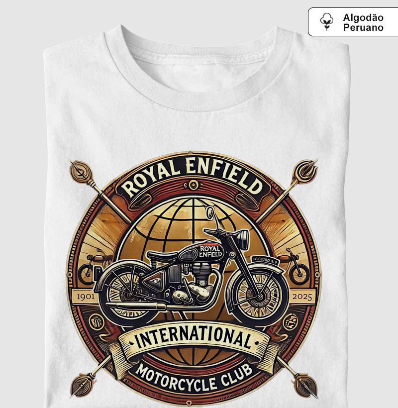 Supreme Royal Enfield International Motorcycle Club (tecido algodão peruano)