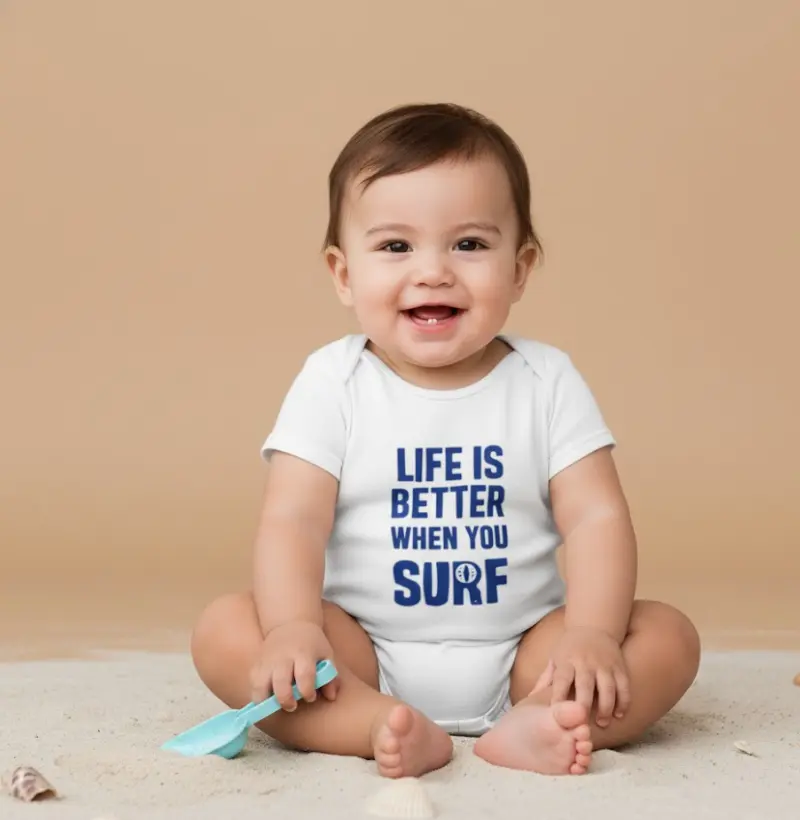A vida é melhor quando você surf - Body Infantil