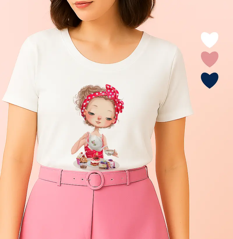 Camiseta Feminina Ilustrada Tea Time