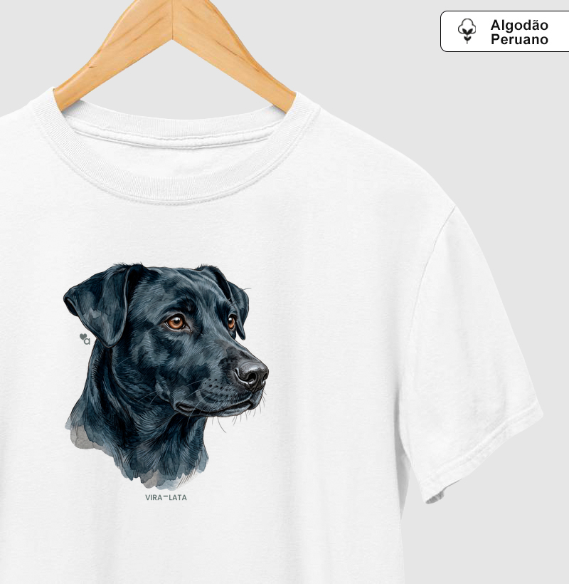 Cães - Vira-Lata Preto - Algodão Peruano
