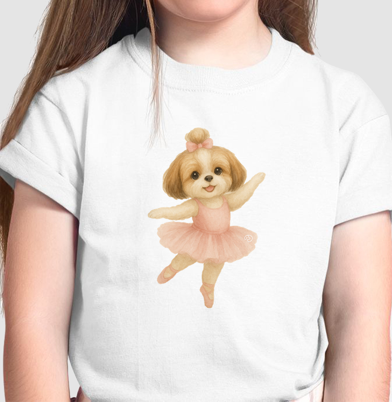 Lhasa Apso Balet - Camiseta Infantil