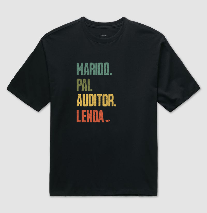 MARIDO. PAI. AUDITOR. LENDA. - Camiseta Oversized