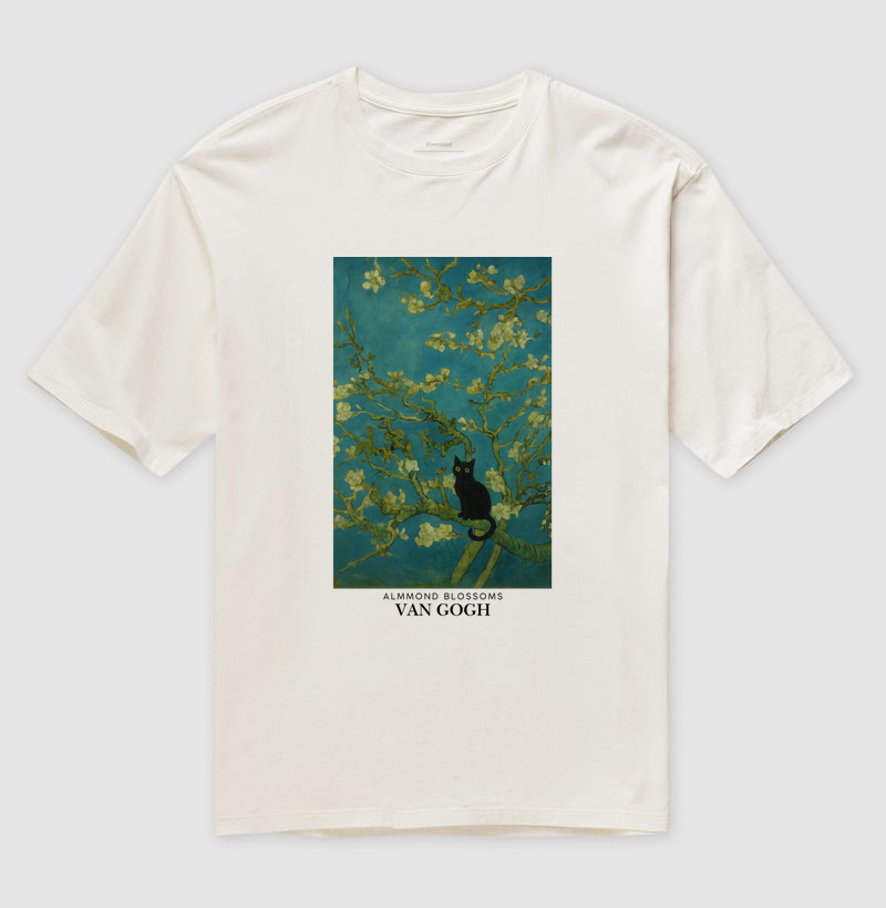 Almond Blossoms with Cat - Van Gogh