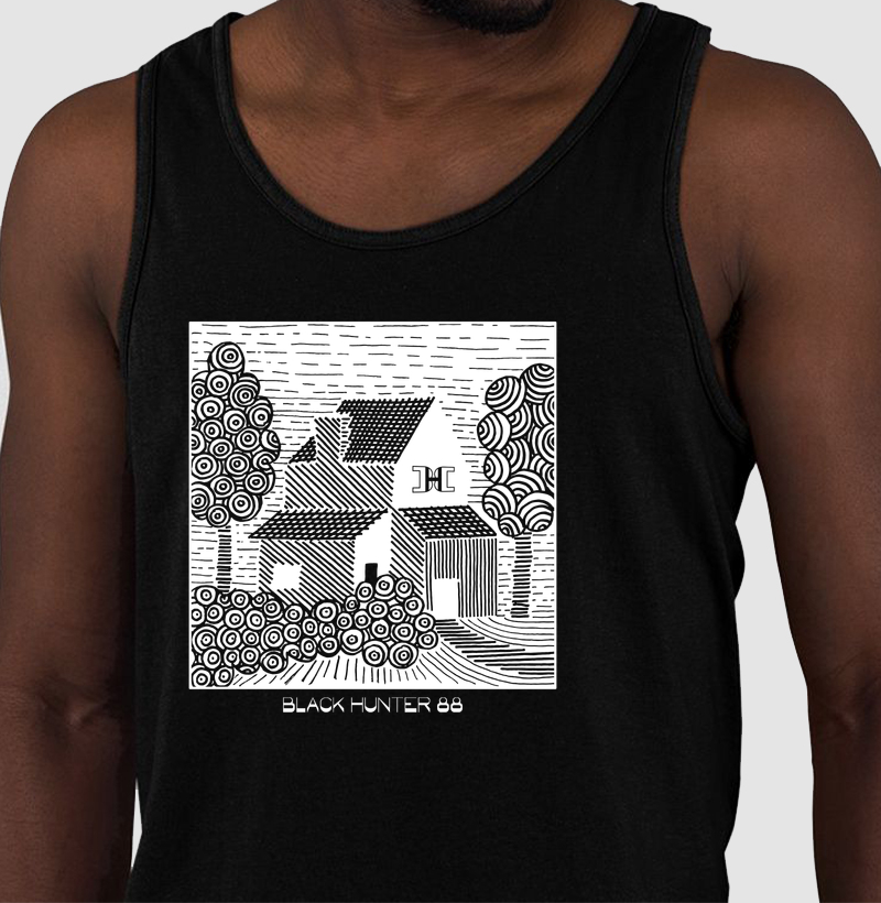 camiseta regata casinha black hunter