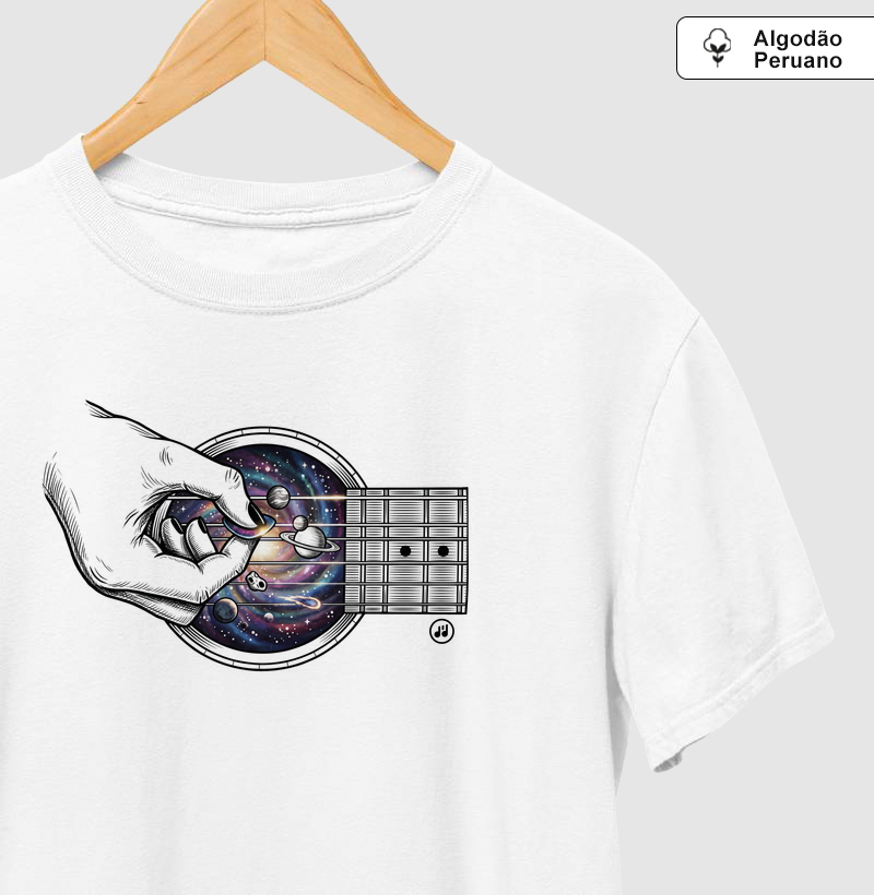 Violão Com Planetas Colorida