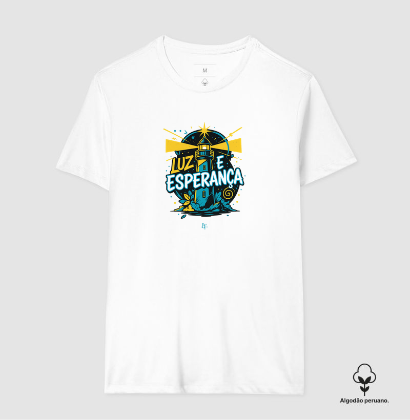 Luz e esperança - Camiseta Algodão Peruano