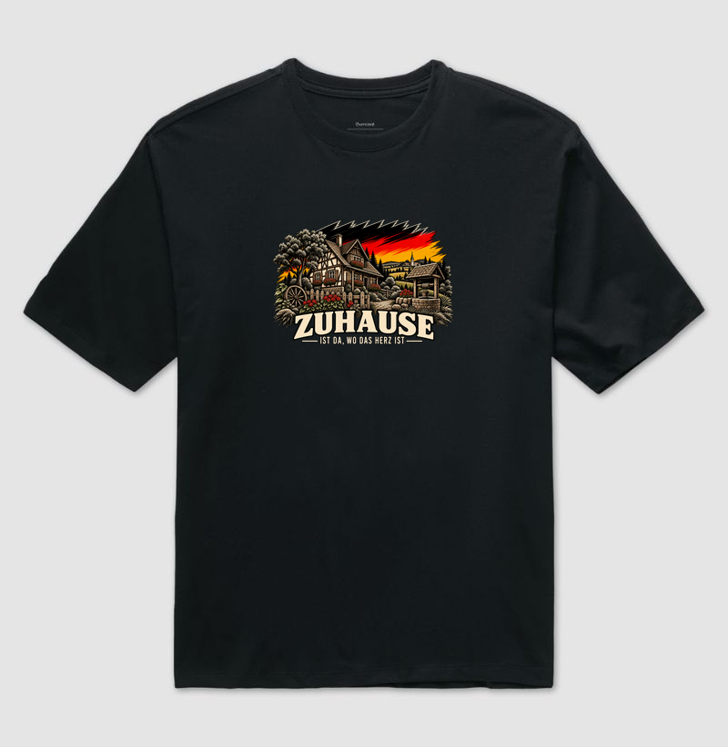 Zuhause ist da, wo das Herz ist - Camiseta Oversized
