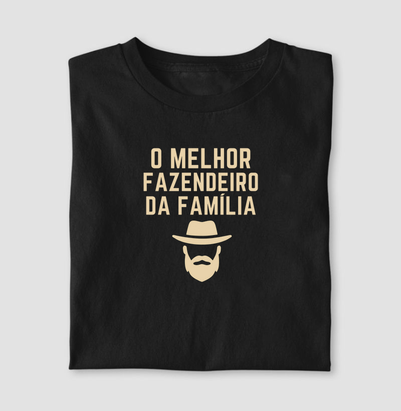 Camiseta Dia dos Pais - O melhor fazendeiro da família - Algodão 30.1 