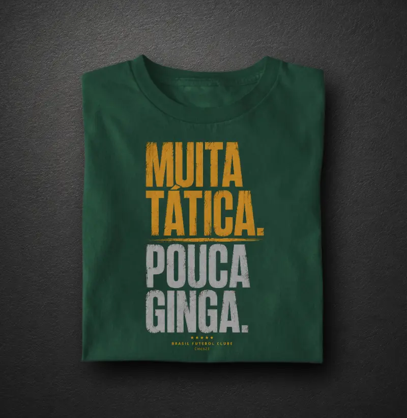 Camiseta: Muita tática e pouca ginga