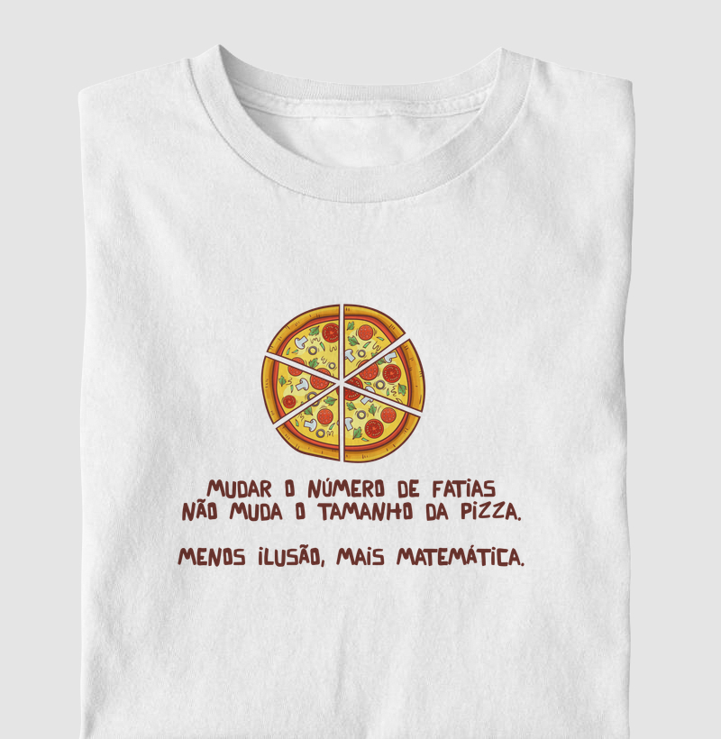 Mudar o número de fatias não muda o tamanho da pizza