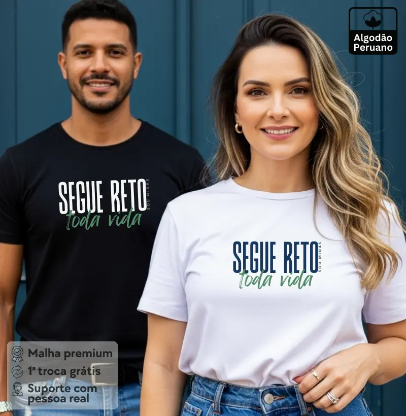Camiseta Segue Reto Toda Vida | Humor Mineiro - Algodão Peruano