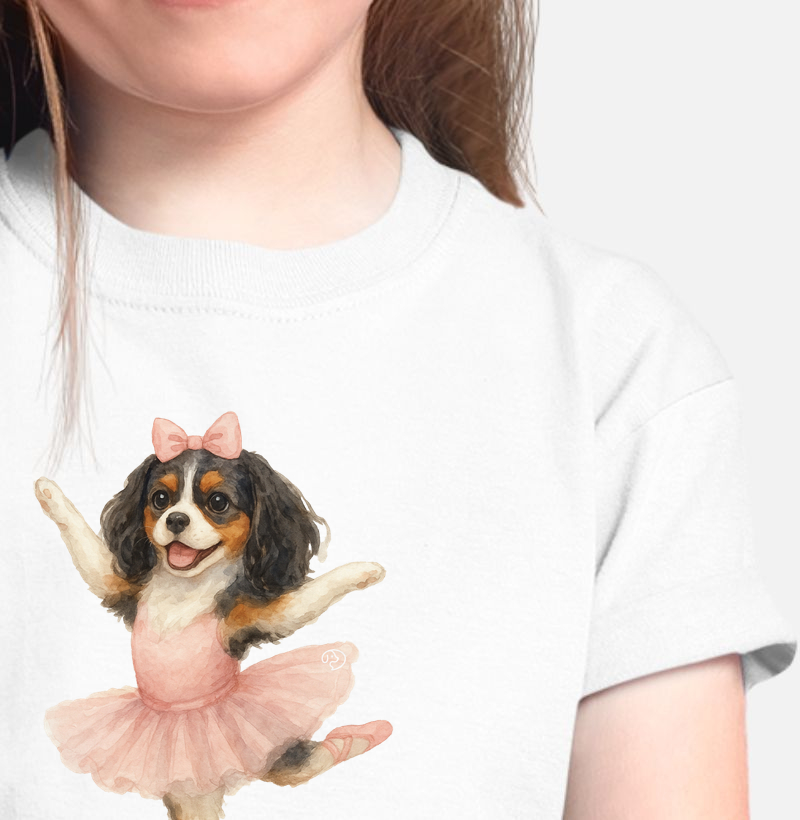 Cavalier Tricolor Balet - Camiseta Infantil