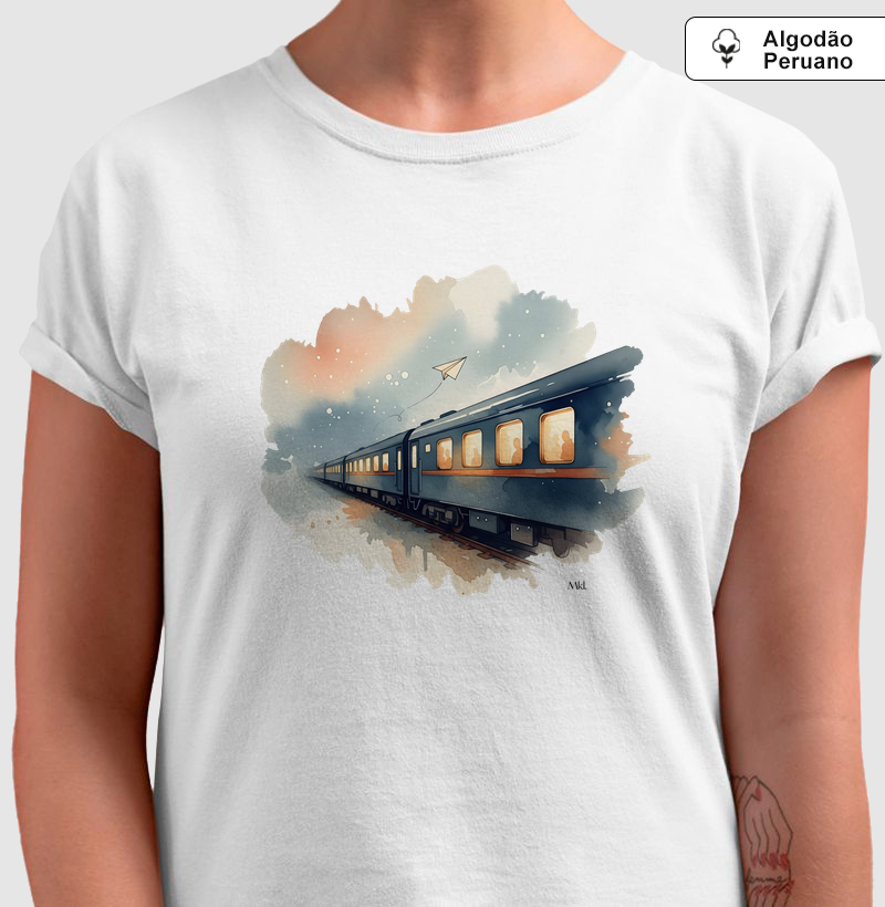 Camiseta Algodão Peruano - Trem Europeu 