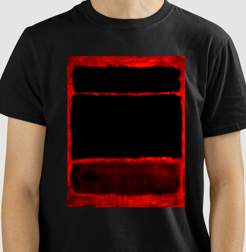 Arte Abstrata_ Mark R. Vermelho & Preto 