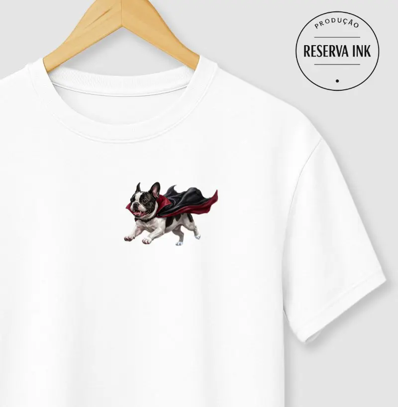 Bulldog Francês Preto e Branco - Halloween