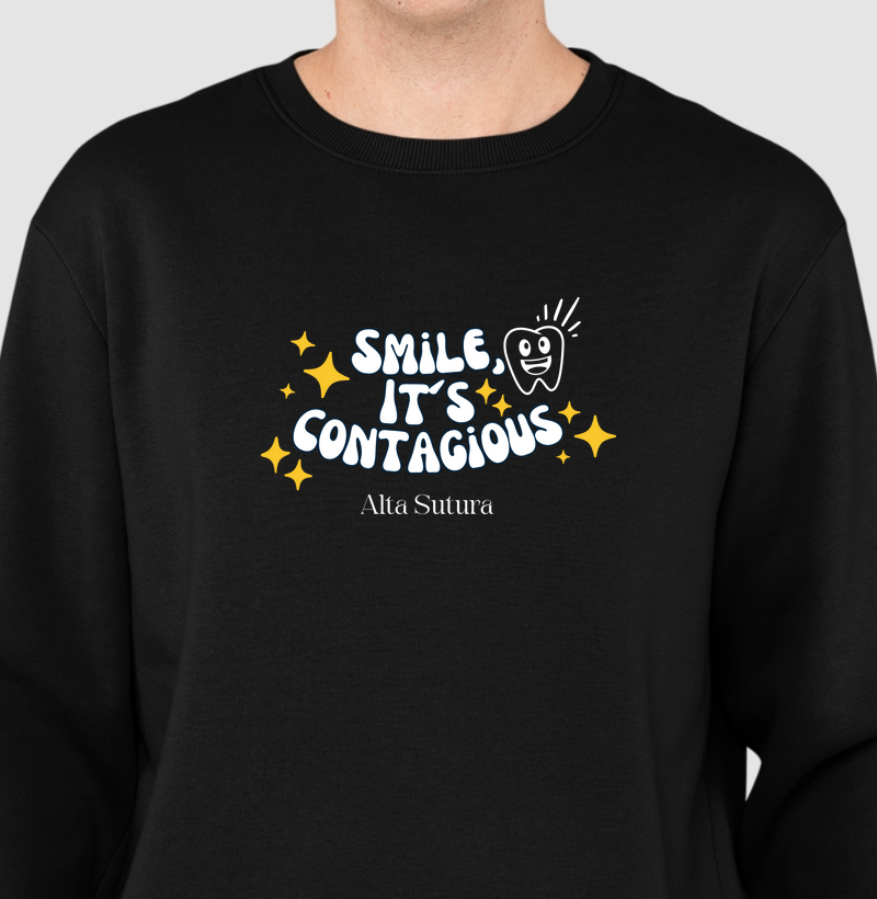 Suéter Moletom Unissex - Smile it´s contagious