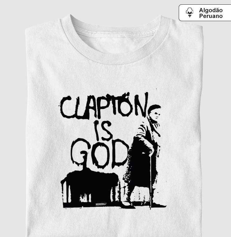 Camiseta Algodão Peruano Clapton Is God