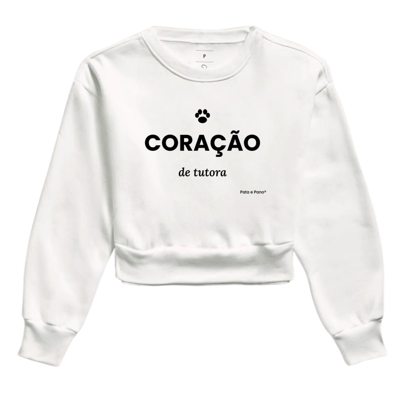 Cropped Moletom - Coração de Tutora