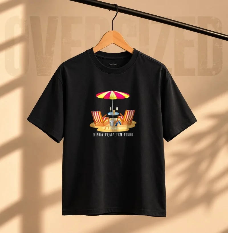 Camiseta Minha Praia tem Vinho
