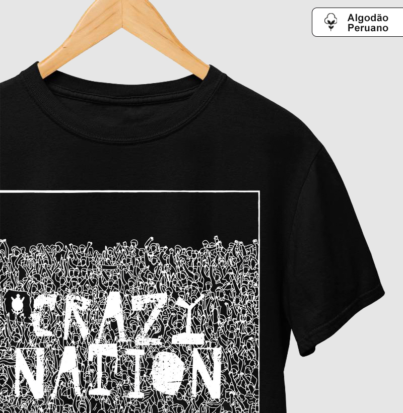 Camiseta Algodão Peruano - Crazy Nation