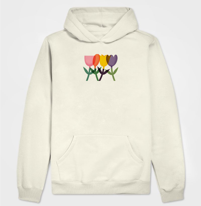 MOLETOM CANGURU FLORAL
