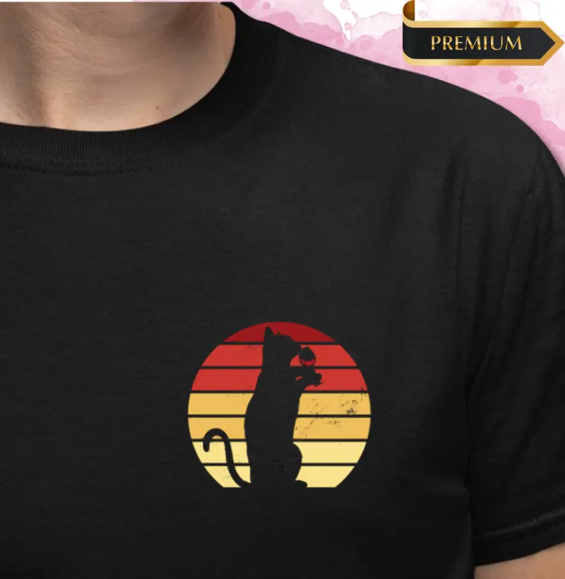 Cat & Wine Minimal Premium