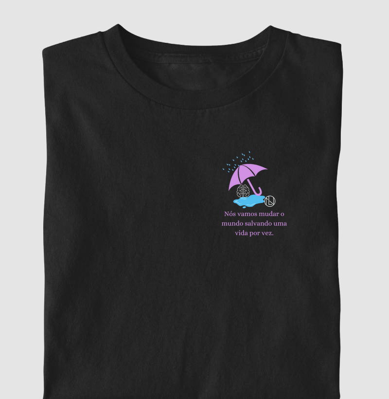 Camiseta Psicoogia Guarda Chuva cérebro 