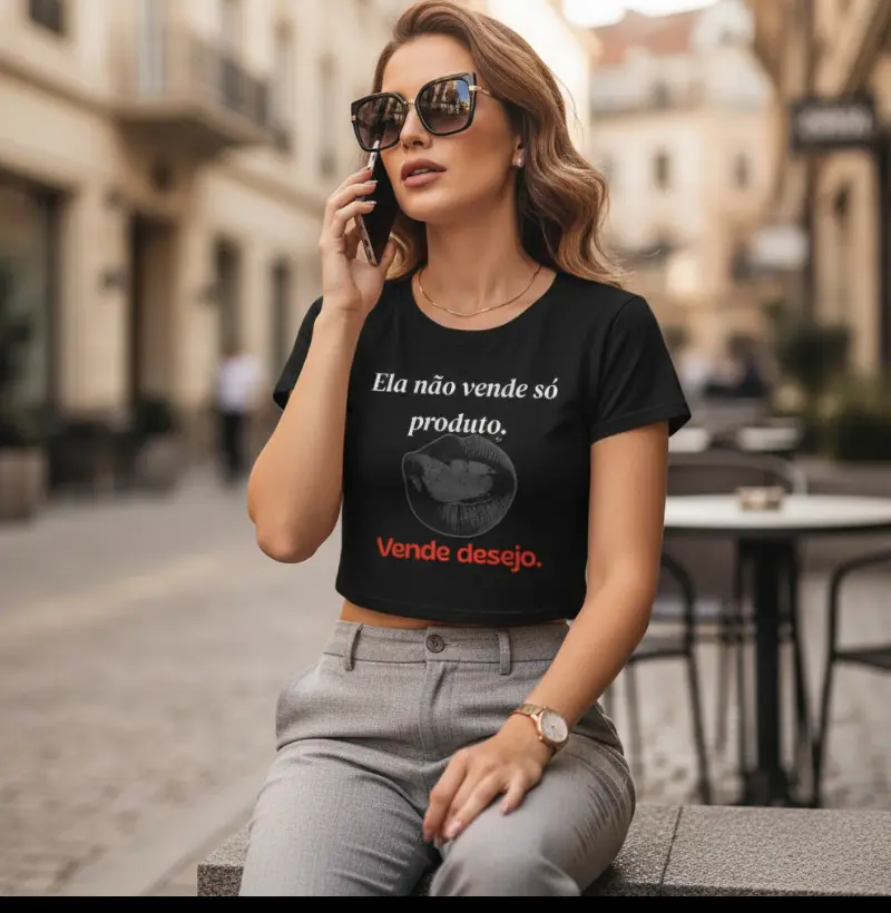 Ela não vende só produto. Vende desejo