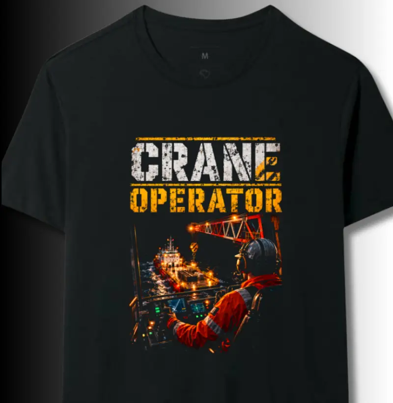 Crane Operator Em Ação - Camiseta