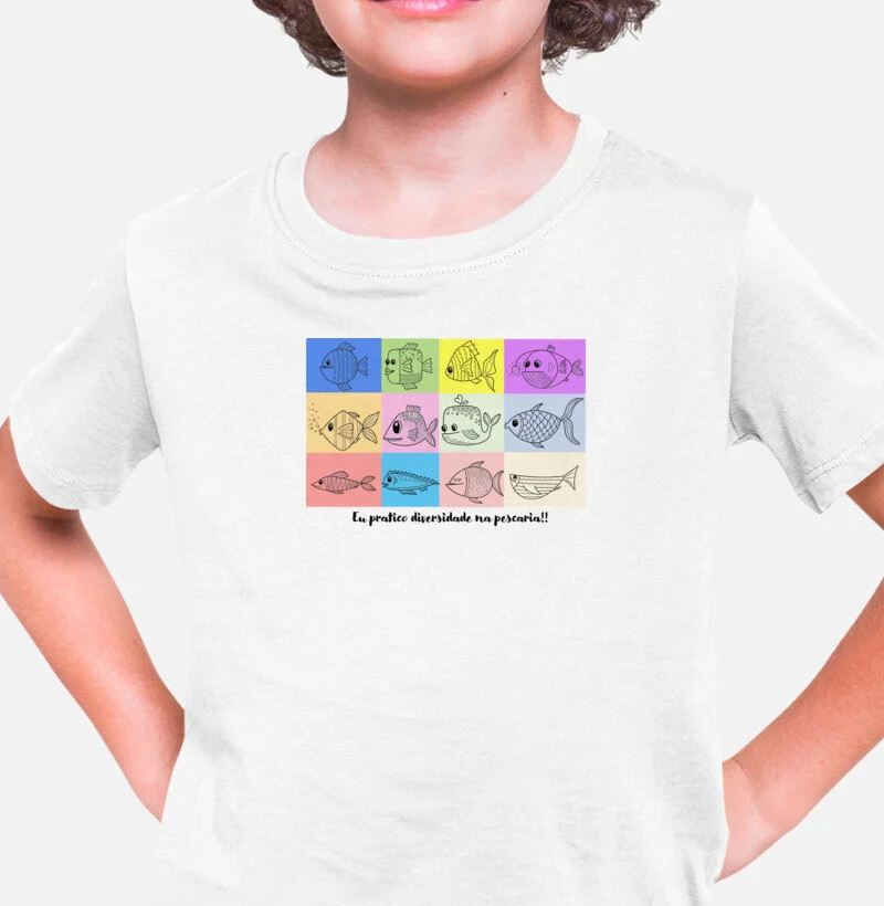 Camisa Infantil Eu Pratico Diversidade Na Pescaria