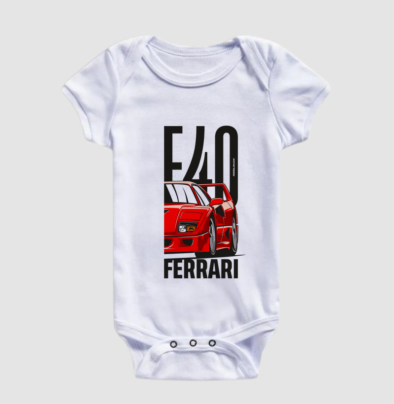 Body Infantil F40 Branca - Rooliman