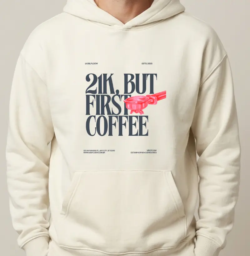 Hoodie Moeltom Meia Maratona - 21K Mas Primeiro Café
