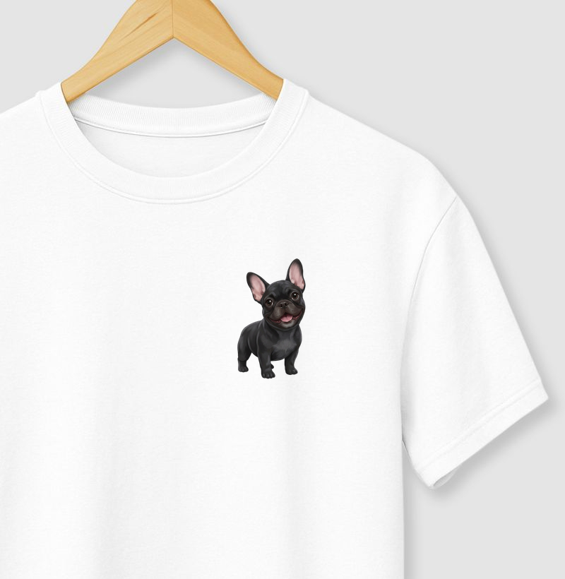 Bulldog (Buldogue) Francês Preto Minimalista