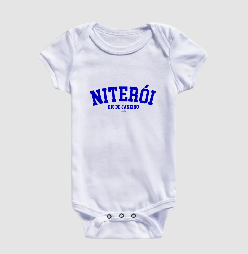 Niterói - Azul e Branco - Body Infantil