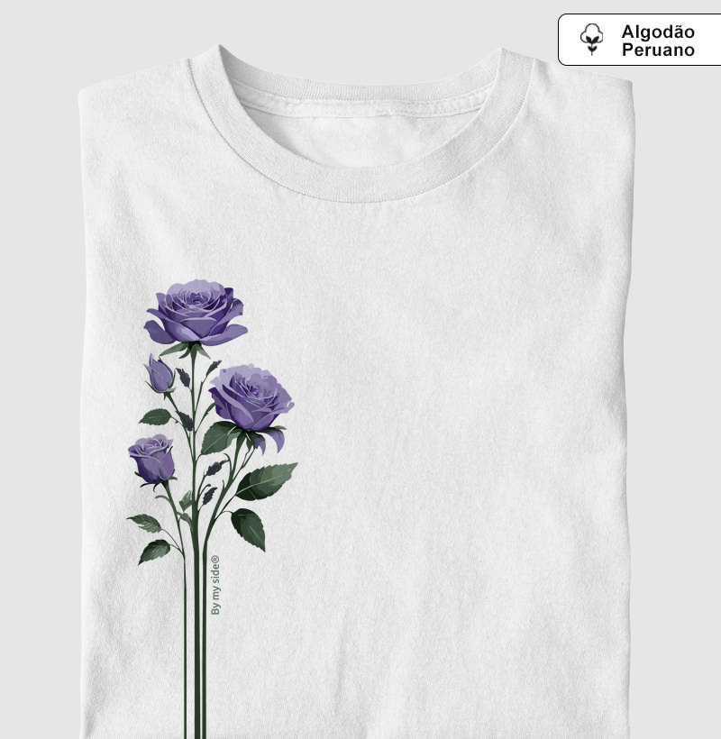 Rosas Violetas - Algodão Peruano