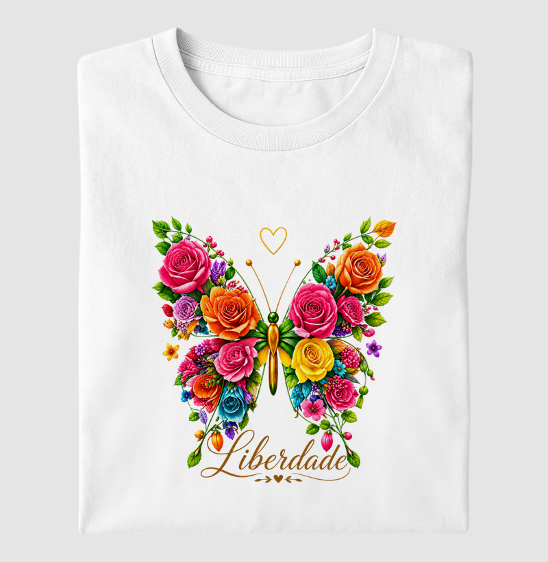 Camiseta Borboleta Liberdade