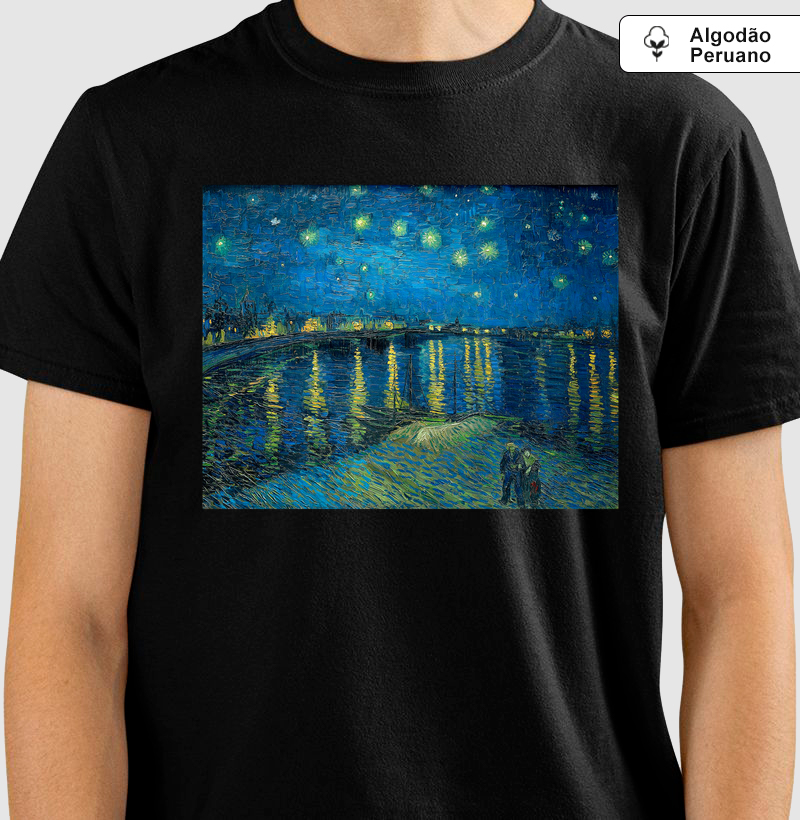 Van Gogh Starry Night em Algodão Peruano  