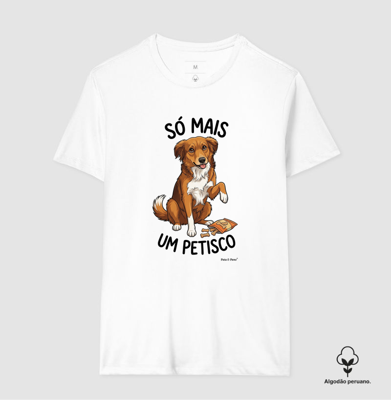 CAMISETA ALGODÃO PERUANO NOSSO MASCOTE PETISCO