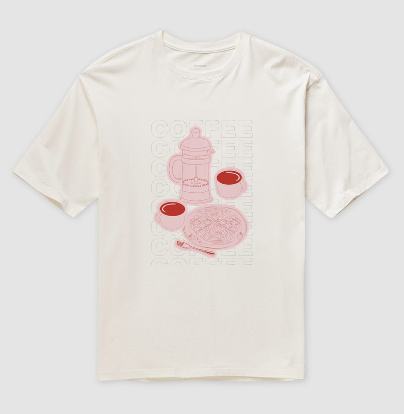 Camiseta Oversized Double Coffee 