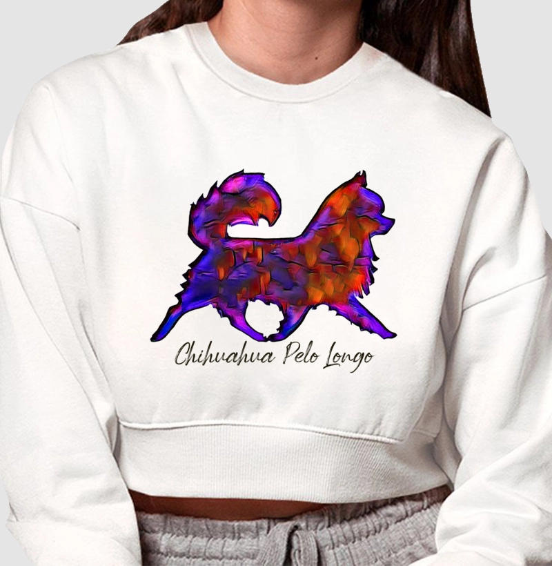 Moletom Cropped Chihuahua Pelo Longo