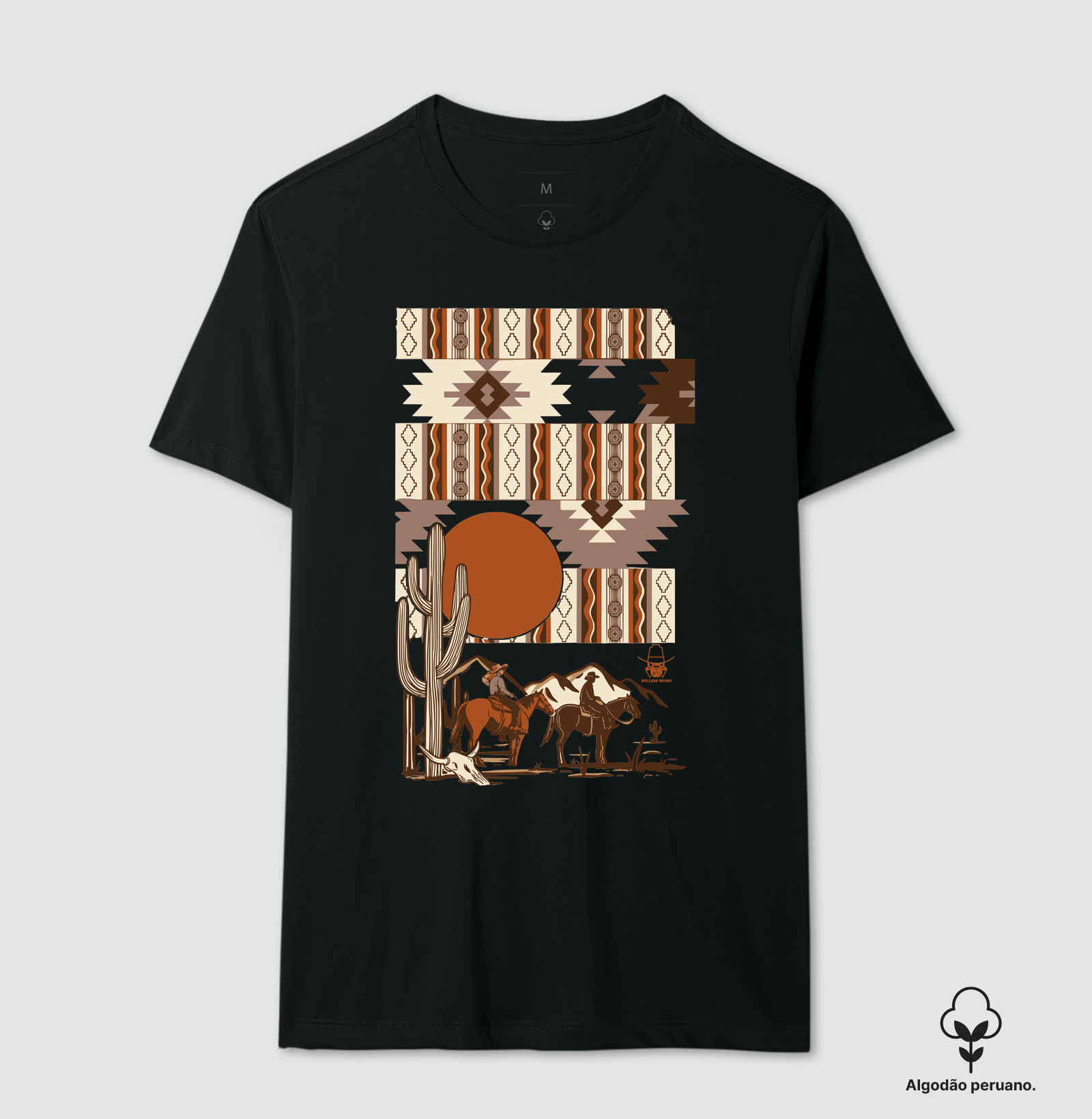 Wild West double Bulldog Brabo - Camiseta Algodão Peruano