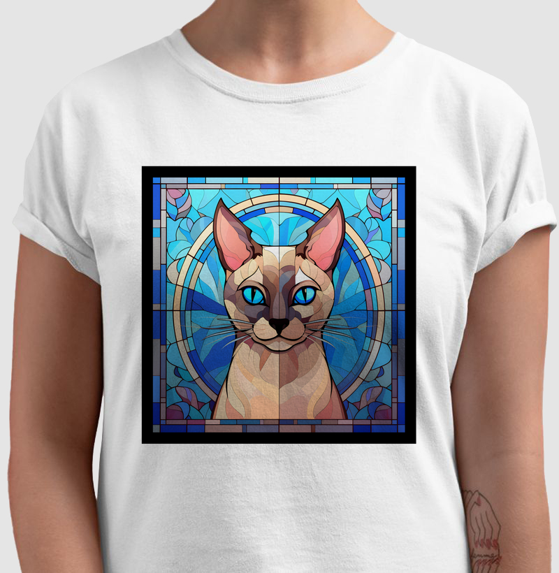 Vitral: Gato Siamês