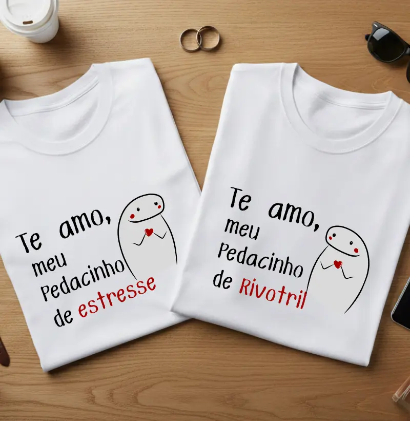 Camiseta Casal “Pedacinho de Estresse” 😂💔 #212