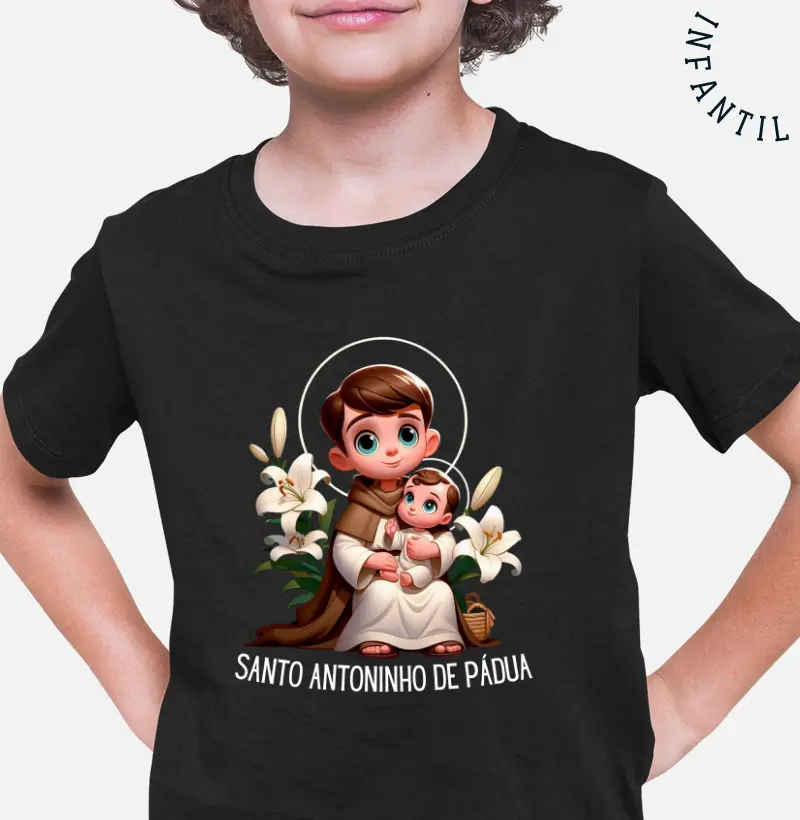 Mini camiseta Santo Antoninho de Pádua