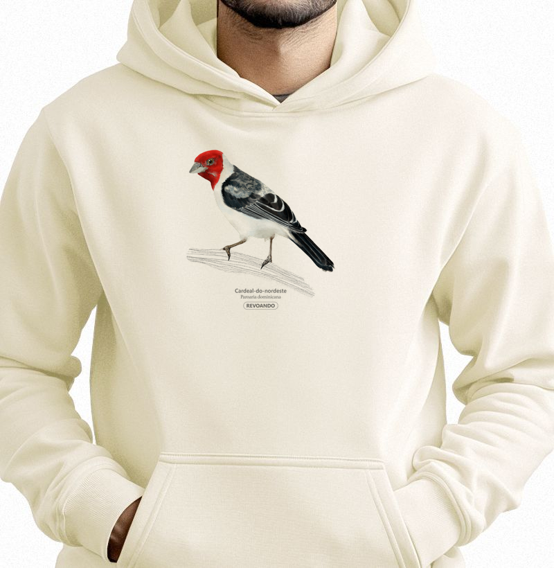 Aves do Brasil - Cardeal do Nordeste - Moletom Hoodie