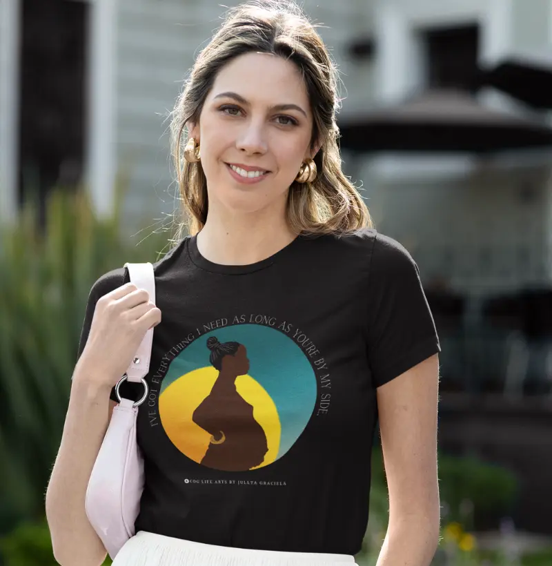 Camiseta Adulto By my side by Jullya Graciela