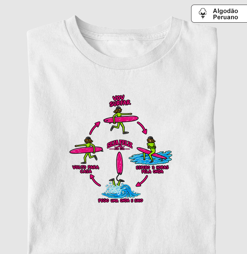 Ciclo do Surf - Camiseta Algodão Peruano