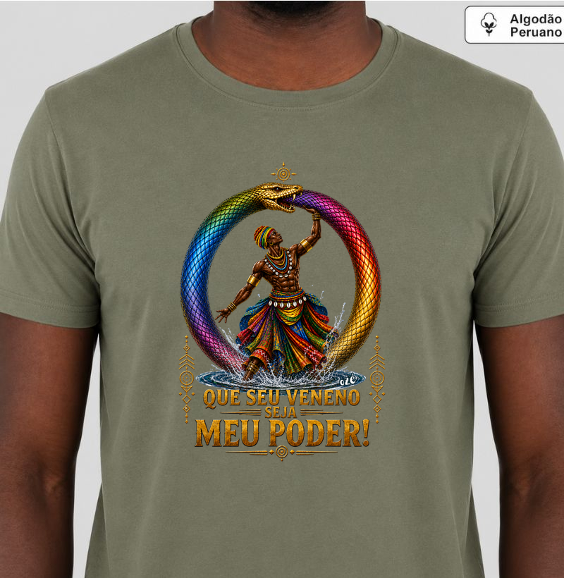 Oxumarê - Que seu veneno seja meu poder! - Camiseta Algodão Peruano