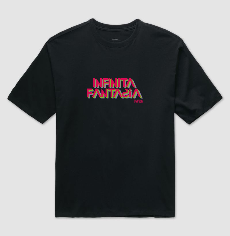T-SHIRT OVERSIZED "INFINITA FANTASIA" / LETTERING GRANDE
